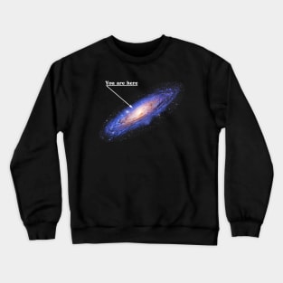 You are here: Milky Way galaxy map Crewneck Sweatshirt